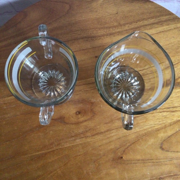 Vintage Bartlett Collins Glass Open Sugar Bowl and Creamer Set - Picture 5 of 10